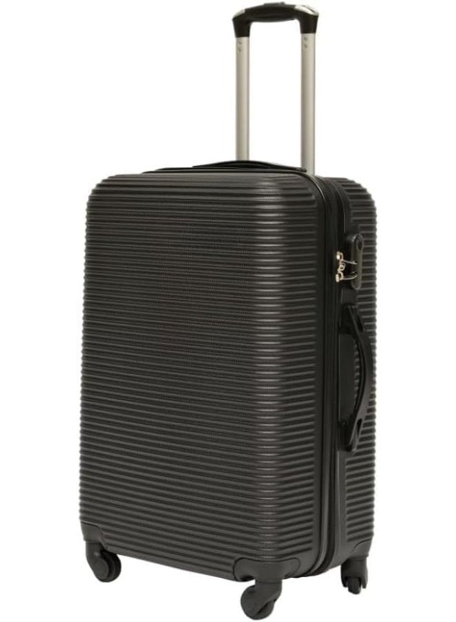 32-Inch Stripe Design Hardshell Trolley Bag, Lightweight Large Travel Suitcase with 360° Spinner Wheels & Secure Lock, Black - Image 5